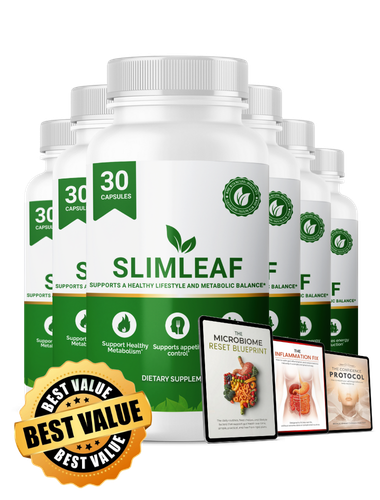 SlimLeaf Probiotic Supplement Bottle - 500M CFU Gut Health Support